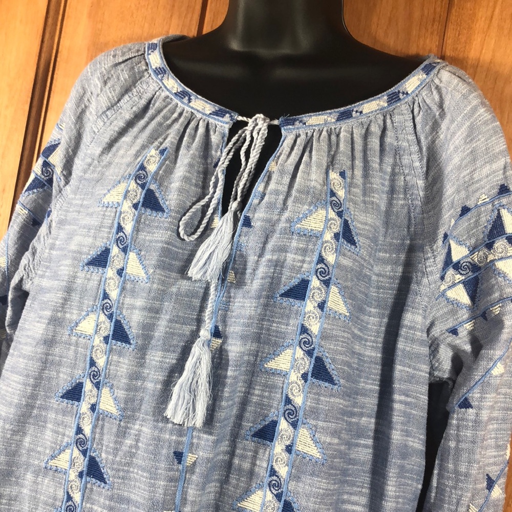 Dylan Embroidered Gingham Top